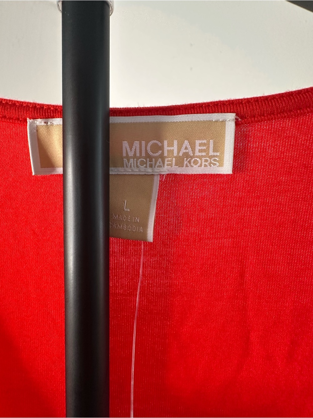 Michael Michael Kors Bright Ruby Sleeveless V-Neck Layered Blouse NWT Size L - Picture 7 of 8